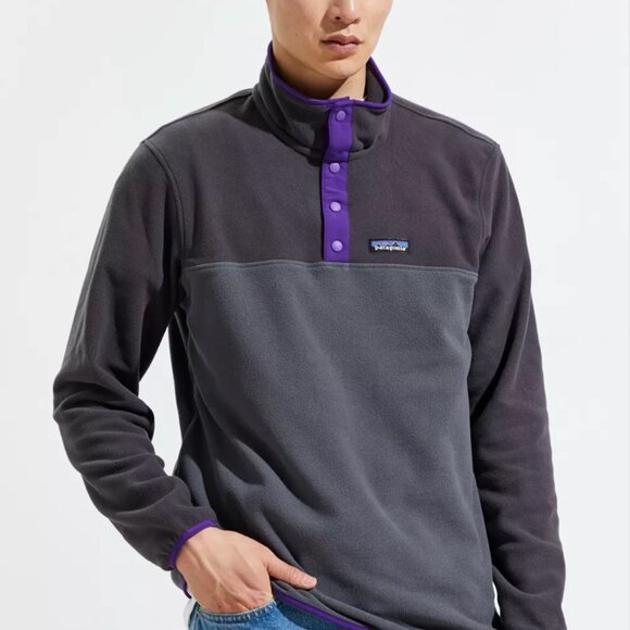 Patagonia Micro D Snap-T purple/grey fleece (M) - Picture 11 of 15